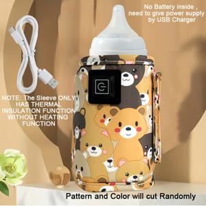 TEMU 2-in-1 USB 전원 휴대용 우유 가열기 및 보온 가방, ≤36V, 배터리 없음, 여행용 유모차 액세서리, 병 가열기, 크리스마스, 할로윈, 추수감사절, 부활절 선물에 이상적|휴대용유모차