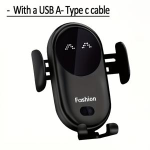 TEMU USB 전원 자동 클램핑 차량 전화 거치대, 15W 고속 충전 에어 벤트 휴대폰 브래킷, for iPhone 16 Pro Max/16/15/14/13/12/11/XS/X/8, for Samsung for galaxy S24/S23/S22/Note 20 Ultra/Note 10/S10/S9/S8과 호환, 자동차용 배터리 없음|핸드폰거치대|휴대폰거치대
