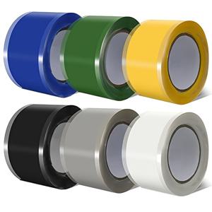 TEMU 6롤 자가 접착 실리콘 테이프, 1인치 폭, 5피트 길이, 총 30피트, 고온 PVC 방화 고무 테이프, 누수 수리 도구, 와이어 랩핑, 파이프 밀봉, 실내외용