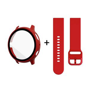 TEMU 삼성 액티브 2용 보호 케이스 및 스트랩 세트 - 실리콘 범퍼 커버 및 스트랩 조합, 40Mm/44Mm 모델과 호환, 20Mm 스트랩.