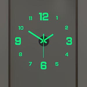 TEMU 1개 북유럽 스타일 무소음 창의적인 자체 접착 벽시계, DIY 아크릴 디지털 벽 스티커 장식, 어둠 속에서 빛나는 기능, 완벽한 데이 선물, 배터리 작동 (AA 미포함), 거실 및 침실에 적합
