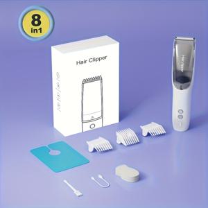 TEMU 청소년용 스마트 진공 이발기 키트 - 자동 흡입 기능, 500mAh 리튬 배터리 충전식, USB 충전, 엄마를 위한 선물