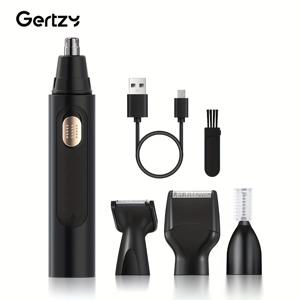 TEMU 휴대용 4-in-1 트리머 세트, USB 충전식, 수염, 귀털, 코털, 눈썹, 다리, 팔 및 전신 정리 도구, 훌륭한 선물 선택, 아버지의 날 선물