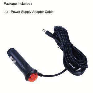 TEMU 12V 24V DC 자동차 충전기 - 5.5mm x 2.1mm 플러그, LED 라이트 스트립용 블랙 보조 케이블, 내구성이 뛰어난 거울 마감, 쉬운 설치, 차량용 전원 공급을 강화, 차량 전자 | 거울 마감 | 내구성이 뛰어난 구조, 차량용 전기 충전기, 배터리 없음