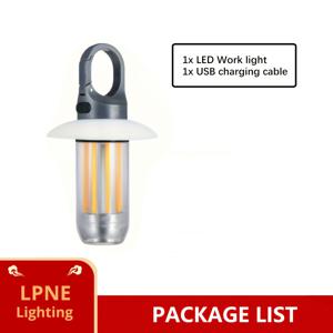 TEMU 후크가 있는 1개 USB 충전식 LED 작업등, 휴대용 ABS COB 랜턴, 캠핑, 독서, 바비큐, 낚시 및 수리용 5가지 모드 야간 조명, 내구성 있고 핸즈프리 디자인의 캠핑 야간 조명 | 원통형 라이트 | 내구성이 뛰어난 ABS 소재, 캠핑 액세서리