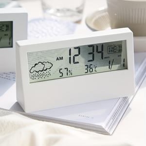 TEMU 날씨 모니터링 알람 시계, 온도 타이머 작은 알람 시계, 거실 및 침실에 적합