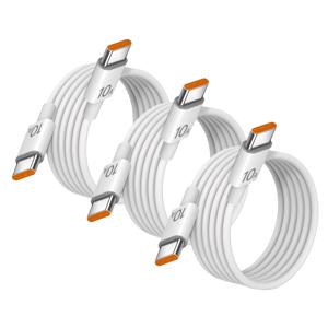 TEMU NNBILI 3pcs 120W 10A 고속 충전기 PD 듀얼-C 타입 퀵 충전 케이블 데이터 라인 for iphone 15 16 for samsung Huawei|C타입충전기
