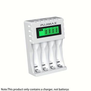 TEMU KOSHARE 배터리 충전기 LCD 디스플레이, 4 슬롯, 1.2V AA/AAA NiCd NiMh 충전식 배터리용 스마트 고품질 빠른 충전, 원격 제어 배터리 충전기