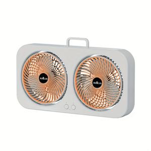 TEMU 360도 회전 가능한 이중 헤드 USB 팬 - 벽걸이 및 독립형 디자인, 충전식 18650 배터리, 3단계 조절 가능, 조용한 작동, 가벼운 냉각 솔루션, 사무실, 침실, 야외, 캠핑 및 더 많은 곳에 적합, 침실 냉각 장치 | 다용도 팬 | 내구성 있는 구조|벽걸이선풍기|캠핑선풍기|에어컨선풍기