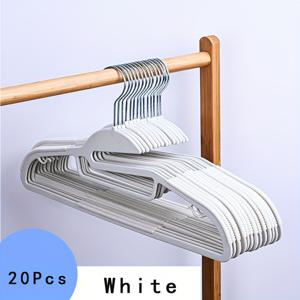 TEMU 미끄럼 방지 디자인 플라스틱 옷걸이 20개 팩, 길이 16.54인치, 360도 회전 후크 침실용 공간 절약 정리대, 셔츠 및 바지용|바지걸이
