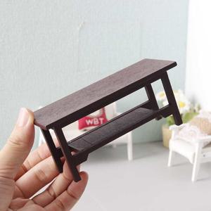 TEMU 1/12 빈티지 커피 테이블 모델, 미니어처 책상 모델, 인형의 집 가구, 사진 촬영 소품