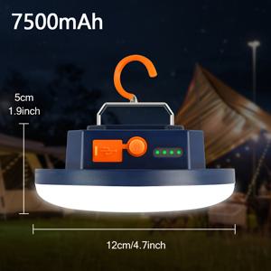 TEMU LED 텐트 라이트 충전식 랜턴 휴대용 비상 야시장 조명 캠핑 전구 손전등 5000mAh 및 7500mAh 두 가지 파워 출력|캠핑랜턴|후레쉬