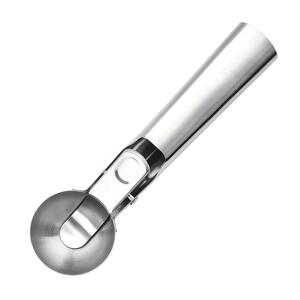 TEMU 1pc 고품질 스테인레스 스틸 스푼 - 쉽게 잡을 수 있는 손잡이, 멜론, 캔탈루프, 파파야에 적합 | 내구성 있는 금속 볼러 및 과일 스푼, 주방 필수품, Icoa 스타일