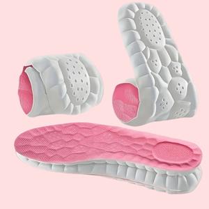 TEMU 1쌍 컴포트 플러스 여성용 맞춤형 스포츠 깔창 - 땀 흡수, 가벼운 무중량 디자인, 신축성 있는 통기성 인솔, 운동화 및 캐주얼화용, 핑크색 (사이즈 선택 가능), 편안한 착용감, 스웨이트흡수 소재
