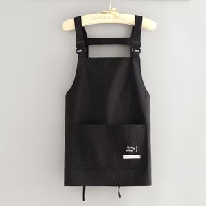 TEMU 스타일리시 조절 가능한 포켓이 있는 앞치마 - 블랙, 주방용, 베이킹, 가드닝, 바리스타 작업복, 2가지 사이즈, 사계절 및 12개월 내내 적합