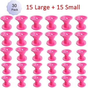 TEMU 30개 팩 무열 헤어 컬러 세트, 실리콘 벨 헤어 컬링 도구, 모든 헤어 타입에 쉬운 DIY 컬, 가정용 여성 헤어 스타일링 액세서리