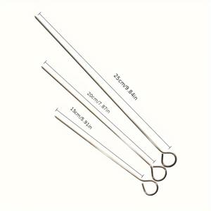 TEMU 3pcs 스테인레스 스틸 와이크 안정자 - 안정된 와이크 배치에 적합한 내구성 있는, 열을 견딜 수 있는 촛불 만들기 도구, 손수 제작 및 상업용 촛불 생산에 이상적, 촛불 만들기 용품 | 현대적인 촛불 홀더 | 내구성 있는 구조, 촛불 만들기 키트