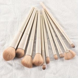 TEMU 10/14개 고급 메이크업 브러시, 오발, 향수 없는, 나일론 브리스틀, ABS 플라스틱 로드, 여성용, 모든 피부 유형