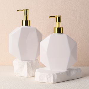 TEMU 2개 | 펌프 디스펜서가 있는 플라스틱 병, 10온스/300ml | 누출 방지, 비어 있음, 리필 가능, 바디 워시용 BPA 없음, 보습제, 페이스 크림, 액체 비누, 바디 오일, 식기 세척 | 골든 펌핑 캡 | 2개 세트 - 화이트