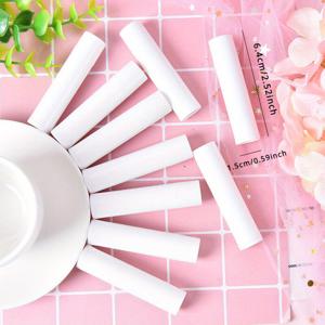 TEMU 100개 5ml 빈 립스틱 & 글로스 튜브 캡 포함 - DIY, 여행용 플라스틱 화장품 컨테이너, 리필 가능한 립밤 & 립스틱 샘플용 (화이트, 투명, 블랙), 여행용 립밤 보관 | 슬림한 원통형 디자인 | 내구성 있는 립스틱 튜브