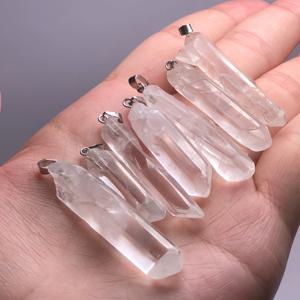 TEMU 5PCS 천연 불규칙한 암석 포인트 화이트 쿼츠 보석 펜던트, 주얼리 만들기용 (여성 남성, 구멍: 5x2.5mm)
