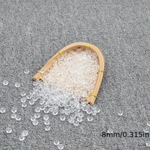 TEMU 2D 플랫, 4mm(1000개)/6mm(400개)/8mm(200개)/10mm(100개) 아크릴 클리어 페이셋드 비즈 DIY 헤어리스스 귀걸이 팔찌 목걸이 폰케이스 체인 키체인 램프 커튼 액세서리