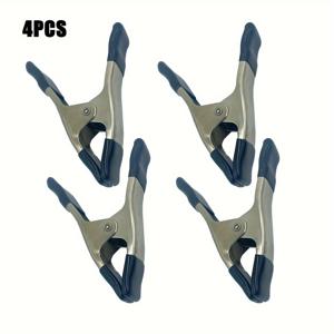 TEMU 2/4PCS 고성능 스프링 클립, 4인치 목공 클립, 웨딩 드레스 클립, 이젤 프레임, 메탈 블랙, 목공 고정 클립