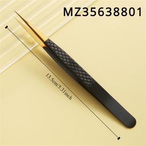 TEMU 눈썹 및 속눈썹 익스텐션, 무향, 곡선형 팁, 개별 스트립 래시 애플리케이터, 네일 아트 및 메이크업 도구를 위한 정밀 금속 족집게