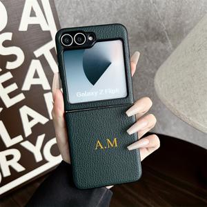 TEMU 사용자 맞춤형 고급 개인화 케이스 삼성 갤럭시 Z 플립 4 6 5 5G Flip6 Flip4 Flip5 이름 이니셜 문자 소프트 백 커버