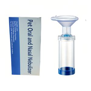 TEMU 1pc PetCare 고양이 인헤일러 스페이서 - 고양이 호흡기 완화를 위한 휴대용 에어로졸 장치, 고양이 친화적인 약물 전달 시스템을 위한 사용하기 쉬운 애완동물 친화적인 약물 전달 시스템