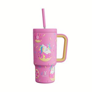TEMU Meoky 24oz 스테인리스 스틸 단열 텀블러, 뚜껑 및 빨대 포함 - 누수 방지, BPA 프리, 야외 모험, 캠핑, 하이킹 및 여행에 이상적