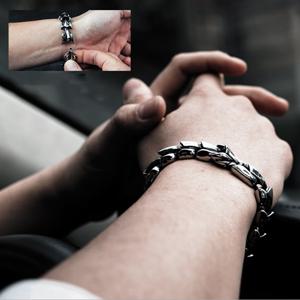 TEMU 남성용 스테인리스 스틸 노르딕 신화 바이킹 용 팔찌 - 레트로 펑크 힙합 스트리트 문화 패션 보석, 그릴 디자인, 빈티지 팔찌 | 신화 디자인 | 세밀한 디테일링