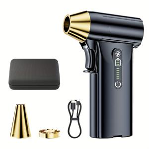 TEMU 130,000 RPM 터보 핸드헬드 팬 - 5000mAh 배터리 내장 휴대용 쿨링 블로워, 먼지/눈 제거기 & BBQ 숯 점화기 (차량/야외/키보드용) - 아버지의 날 및 선생님 선물|키보드|USB|차량용선풍기