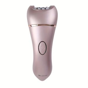 TEMU 하테커 USB 충전식 2-in-1 여성용 전기 제모 기계, 로즈 골드 & 핑크 인체공학적 디자인, 얼굴/비키니/겨드랑이용 교체 가능한 헤드 및 빗 부착물 포함, 홈 사용용
