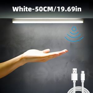 TEMU 3pcs USB 충전식 LED 센서 캐비닛 라이트 - 세련된 마감, 조절 가능한 야간 조명, 복도, 주방, 계단, 옷장용 - 리튬 배터리, 벽걸이 가능, 홈 데코에 이상적, 천장용 LED 라이트