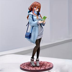TEMU 니트 스웨터를 입은 스타일리시한 애니메이션 소녀 피규어 - 헤드폰과 책이 있는 PVC 수집품, 생동감 넘치는 혼합 색상, 책상 및 섀시 디스플레이에 완벽함, 애니메이션 피규어