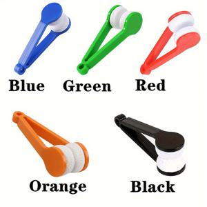 TEMU 5pcs 고급 안경 청소 키트 여행 세트, 파이버 천 및 양면 브러시, 얼룩을 보내고, 안경을 위한 이상적인 선물