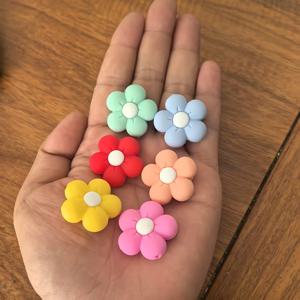 TEMU 혼합 색상 실리콘 뜨개질 바늘 팁 보호 세트 6종, 꽃 크로셰 액세서리 및 뜨개질 도구 바늘 플러그