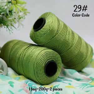 TEMU 200g 여름 크로셰 양모, 손수작업 DIY 공예용, 크로셰 태양 모자, 샌들, 가방, 보관 바구니, 쿠션 만들기용 빛나는 실 - 1 개의 가방에는 2 개의 200g 양모가 들어있음, JIUWEIDIAOWANG