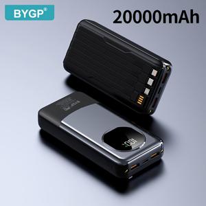 TEMU 20000/10000mAh 휴대용 파워 뱅크, PD20W 고속 충전기, 내장 /타입-C/USB 케이블 및/또는 조명, LED 디스플레이 스크린, 아이폰, 기기/시계 호환, 야외 비상 여행 백업 배터리 팩|보조배터리|C타입충전기|보조배터리20000