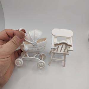 TEMU 2pcs 미니어처 주택 가구 세트 - 컬러풀한 플라스틱 청소년 식당 푸시카트 및 의자, 미니어처 주택 미니 페어리 하우스 장식에 이상적, 휴일 선물, 미니어처 주택 액세서리