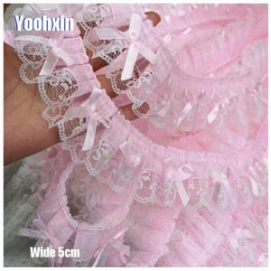 TEMU 5cm 폭 핑크 자수 3D 꽃 레이스 직물 트림 리본 - DIY 자수 액세서리 칼라, 프린지 프린지, 화이트 리본이 있는 결혼식 귀푸어 장식, 폴리에스터 소재, 드레스 및 파티 액세서리에 이상적, 파티 액세서리 리본|우아한 레이스 트림|내구성 있는 폴리에스터, 레이스 직물