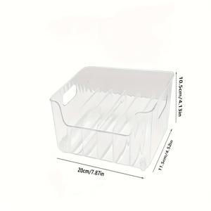 TEMU 1팩 6칸 분리형 스파이스 랙 - 냉장고, 팬트리 및 카운터탑용 내구성 있는 플라스틱 주방 정리함, 공간 절약 클래식 디자인, 투명 서랍 포함, 조미료 보관함, 쉬운 그립 핸들, 선반 바구니