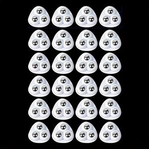 TEMU 24개 세트 스테인리스 베어링 3볼 스위블 휠 - 주방 캐비닛, 사무용 의자, 재료 이동 및 부드러운 이동성, 가구 바퀴, 견고한 구조, 상업용 360° 회전 가능 접착식 카스터