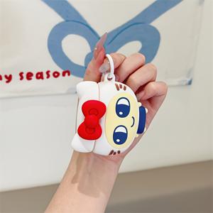 TEMU 레드 보우니트 빅 아이즈 고양이 실리콘 이어폰 케이스 for airpods 1 2 3 4 Pro Pro2에 적합합니다.
