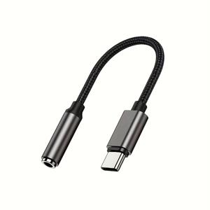 TEMU 1pc/2pcs USB Type C에서 3.5mm 헤드폰 잭 보조 어댑터 Type-c 3 5 잭 오디오 라인 헤드폰 라인 컨버터 Xiaomi/ for Samsung/ for Galaxy S21 Ultra S20 Note 20/ for iphone 15 16 pro/ 노트북/ 태블릿 등 장치에 적합합니다.