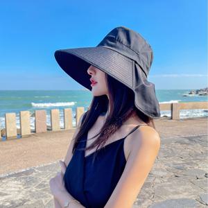 TEMU 여성 패션 선 보호 버킷 모자 - 통기성이 좋은 폴리에스테르, 조절 가능한 드로스트링 클로저, 가벼우면서도 다용도로 사용할 수 있는 야외 및 캐주얼 착용용, 데이 휴가에 완벽한, 캐주얼 헤어웨어 | 포니테일 친화적인 모자 | 내구성이 뛰어난 선 모자, 선 보호 의류|벙거지모자