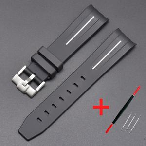 TEMU 오메가 시계용 20mm 시계 스트랩, 남성과 여성을 위한 곡선형 실리콘 손목 브레이슬릿, 방수 스포츠 시계 밴드, 선물로 이상적인 선택