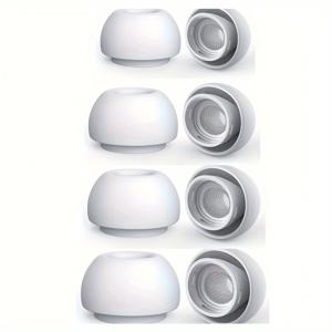 TEMU (4쌍) 소음 제거 구멍이 있는 for airpods Pro 및 for airpods Pro 2용 교체용 이어버드, 휴대용 보관 케이스가 있는 for airpods Pro용 실리콘 이어버드(XS,S,M,L)