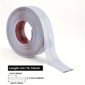 TEMU 셀프 접착 PVC 벽지 테두리, 장식 방수 벽 가장자리 트림 테이프 타일, 호텔 장식 및 배경 벽 - 골드 및 실버, 2m 길이, 폴리염화비닐 소재.
